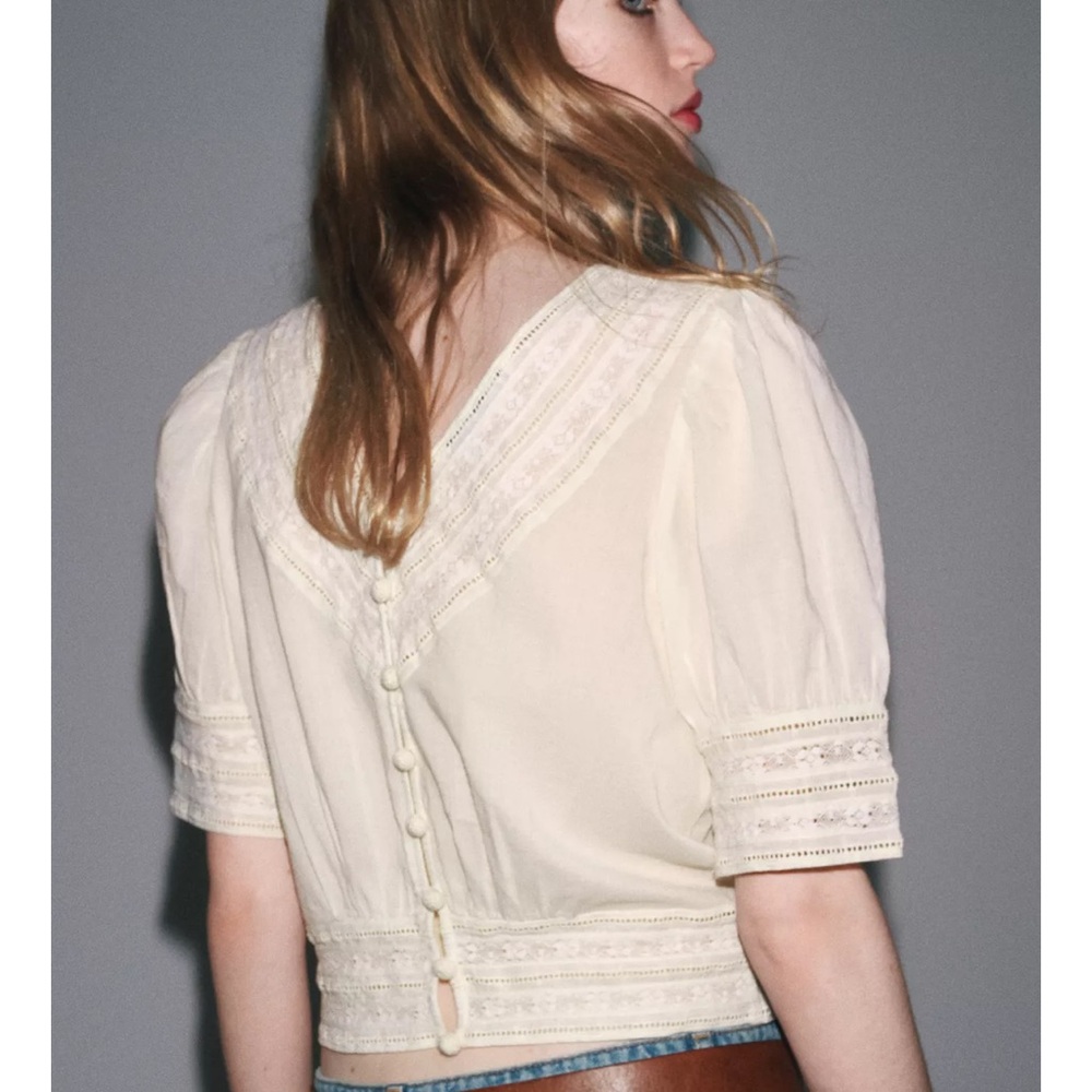 🌷NEW ZARA ROMANTIC COTTON BLOUSE 🌷